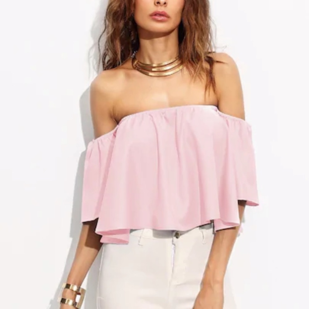 NWOT: Off the Shoulder Crop Top